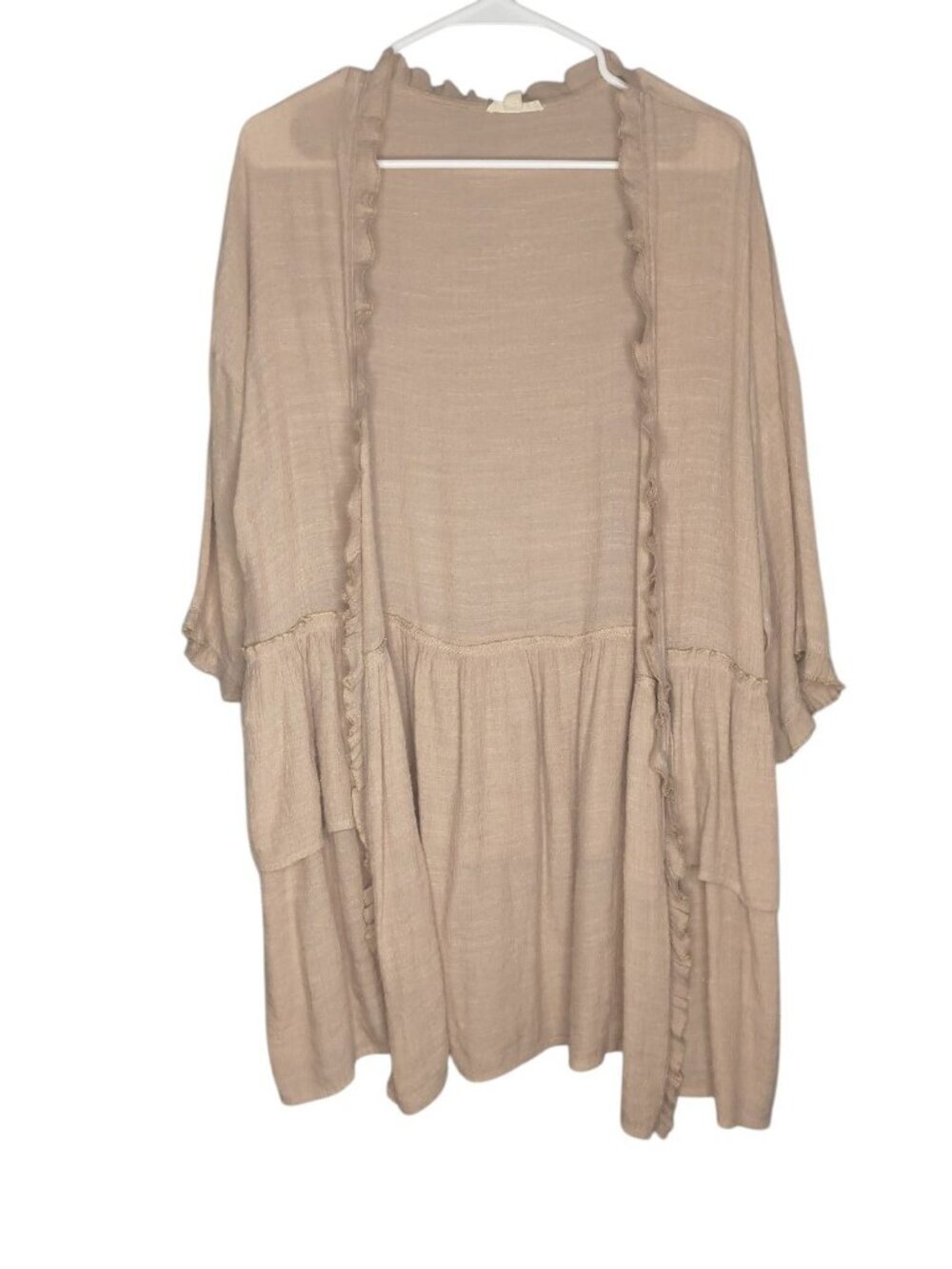 Easel Lightweight Women's Size Small Ruffle Edged Cardigan